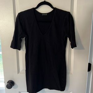 Venus Women’s Black SS V Neck Shirt size L
